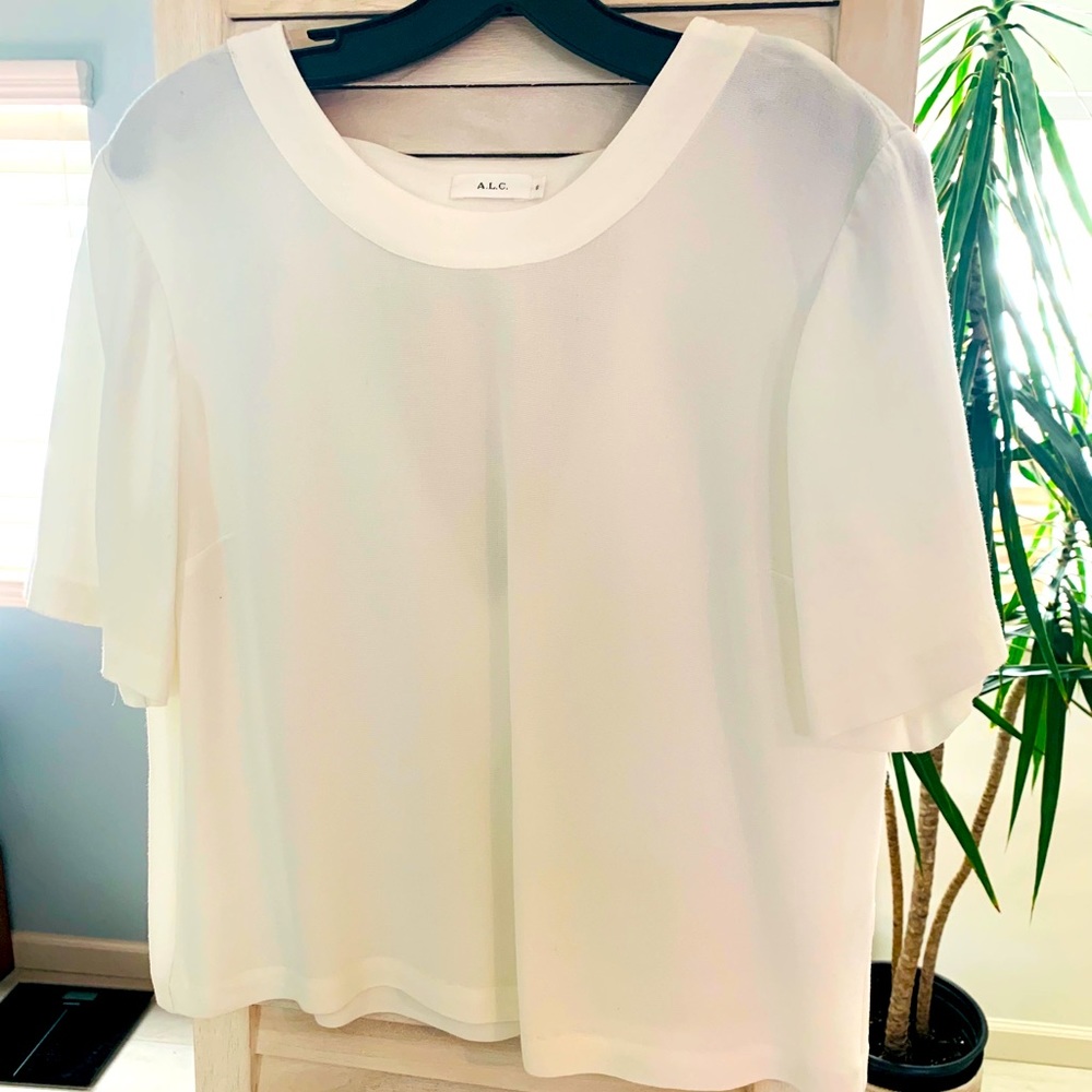 A.L.C. Blouse with Deep V-Back